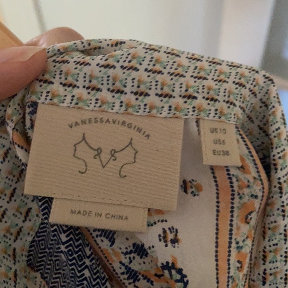 Anthropologie Vanessa & Virginia Boho Silk Tank - Picture 4 of 6